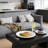 Rectangular Wooden Coffee Table with Water-Resistant Finish