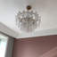 23.6" 6-Light Modern Gold Double-Layer Glass Chandelier