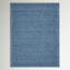 Tapis bleu marine en laine crocheté à la main-714141007