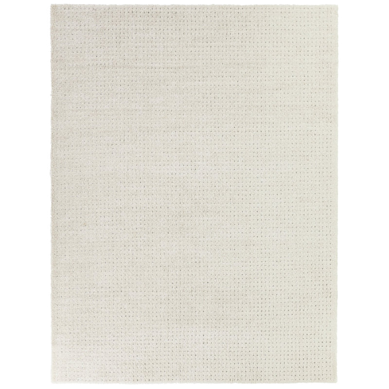 Zephyr Chalk Modern Micro-Check Area Rug, Rectangle 5'3" x 7'