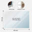 Miroir de salle de bain 40 po x 30 po blanc avec rebord biseauté et cadre en métal - Reflet transparent, rouille, style luxueux pour fixation murale (montage horizontal et vertical en alliage d'aluminium