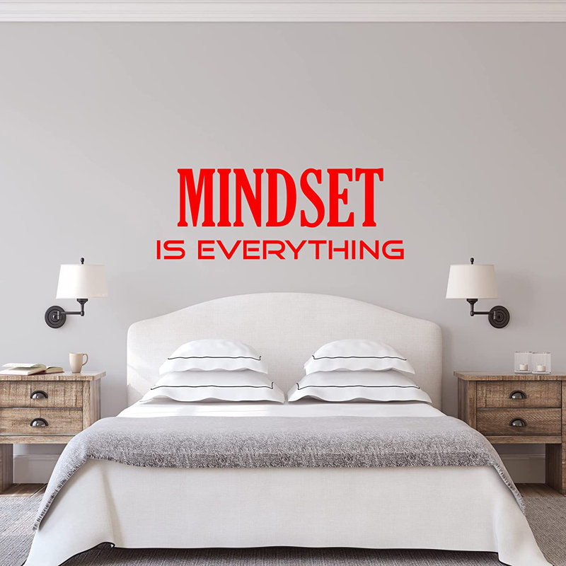Adhésif décoratif Mindset is Everything, Rouge, H 21 po x l 56 po