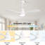 Ventilateur de plafond en bois massif 48 po avec lumières DEL Nicloe-876282965-874995762