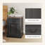 Ensemble de 2 tables d'appoint avec tiroirs et armoire, noir