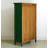 Green Solid Wood Display Cabinet With Glass Doors