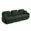 Canapé modulaire rembourré en chenille de 105 po avec 2 coussins ronds et une base encastrée-985121938-985121939
