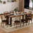 70.9"Rectangular Large Dining Table, Waterproof Large Desk for 8 People, Deluxe Family Dining Table with Adjustable Legs for Kitchen,Living Room,Office, Rustic Brown,70.9''W x 35.4''D x 30.3''H-561441273