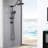 Wall Mounted 10" Rain And Handheld Shower - Matte Black Consistent Water Flow Metal Smooth Spray