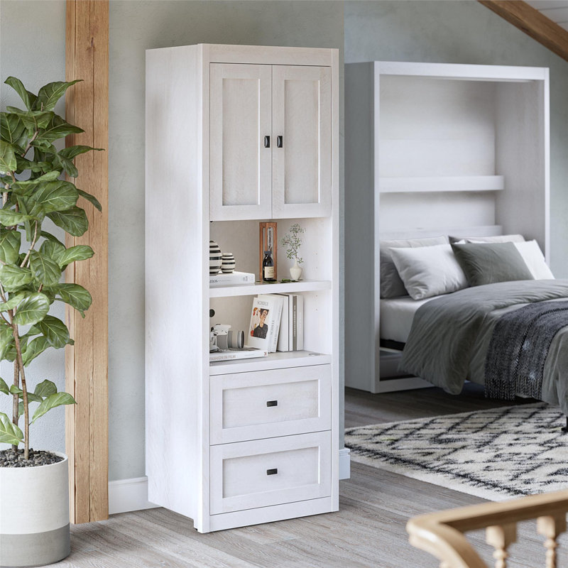 Elwina 2 - Drawer 4 - Shelf Storage Cabinet, Ivory