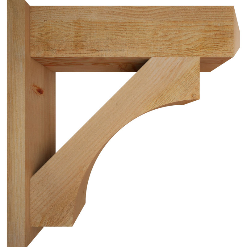 Persienne en bois rustique Westlake Craftsman, P 28 po x H 28 po, Sapin Douglas de 8 po (sciage brut)