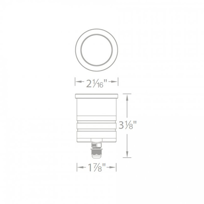 Low Voltage Integrated LED Metal Well Light, Stainless Steel, 3000K 