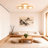 LED Wooden Creative Puzzle-Style Flush Mount Light