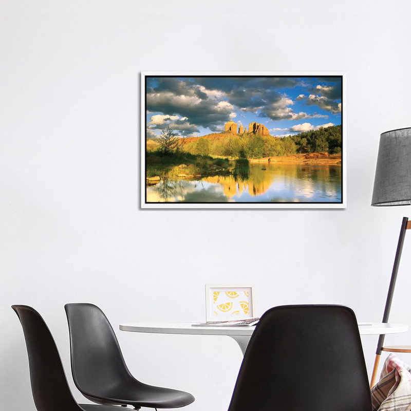 Cathedral Rock Reflected In Oak Creek At Red Rock Crossing Red Rock State Park Near Sedona Arizona I by Tim Fitzharris - Gallery-Wrapped Canvas Giclée on Canvas