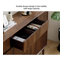 Armoire à chaussures en noyer noir uni avec portes à lattes