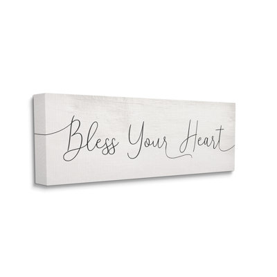 " Bless Your Heart Charming Southern Spiritual Sentiment " Graphic Art Print
