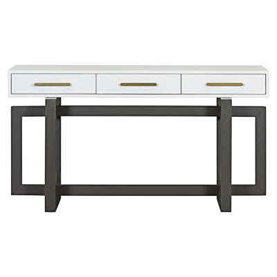 Très grande console d'entrée à trois tiroirs