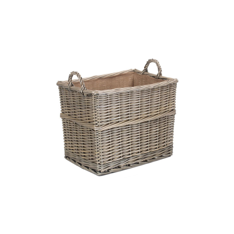 Maggiemae Wicker Log Carrier, 32cm H x 30cm W x 40cm D