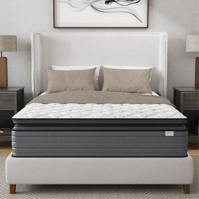 Isabella 14 Inch Twin Hybrid Pillow Top Mattress, CertiPUR-US Certified, Made in USA