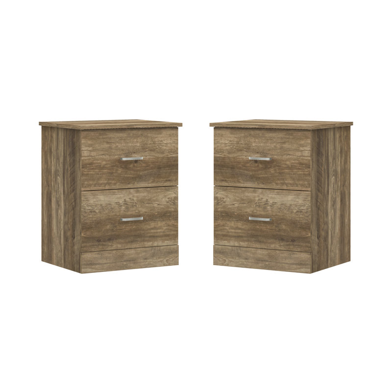 Allyannah 2 Pieces Bedroom Set, Knotty Oak