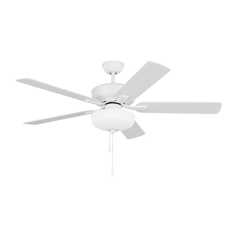 Ventilateur de plafond 52 po, Blanc mat, Blanc mat