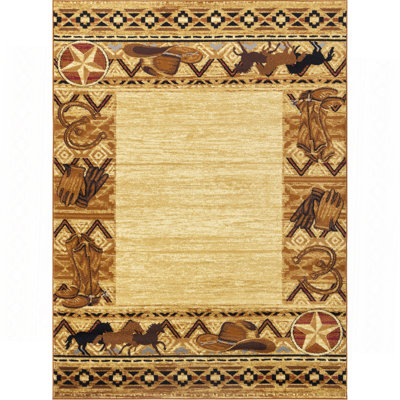 Beige Southwest Area Rug
