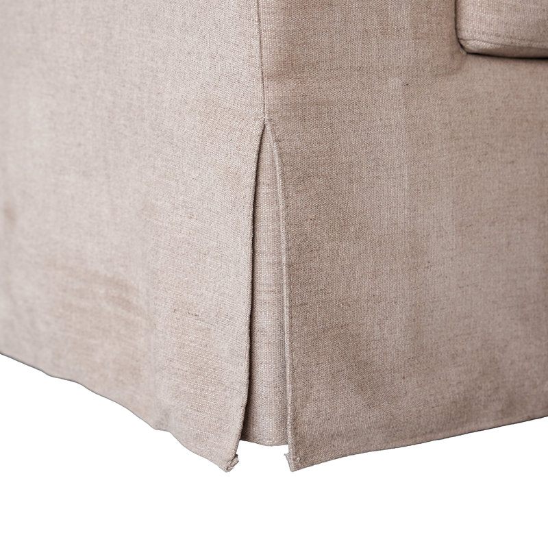 Canapé modulaire rembourré 3 pièces en lin, Khaki