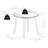 Conell 36" Round Drop Leaf Table Black Finish