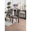 Ensemble classique de 2 chaises d'appoint capitonnées en lin-114326309
