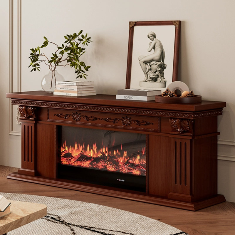 Foyer en bois massif noyer