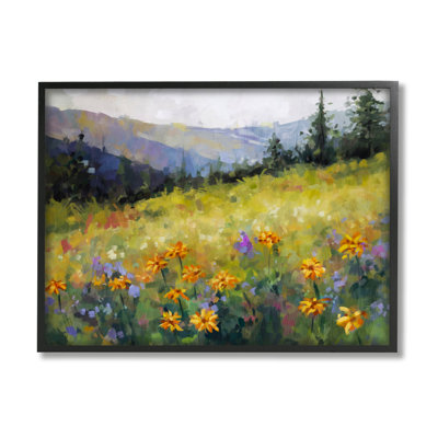Bb-212-Framed " Flower Meadow Painting " by Ziwei Li
