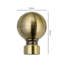 Heavy-Duty Adjustable Curtain Pole with Finials-455005174-454942159