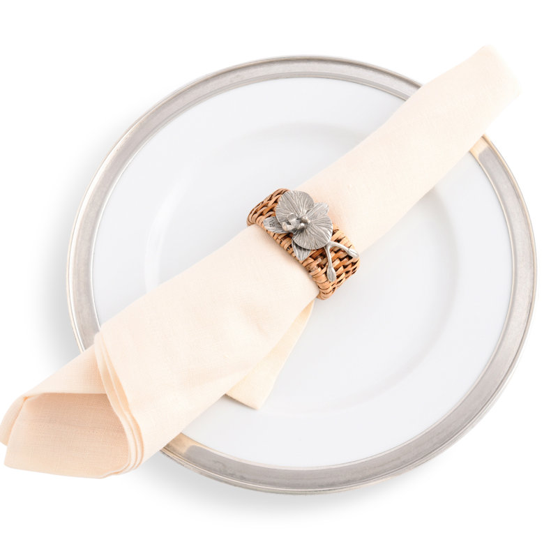 Orchid Hand Woven Wicker Rattan Napkin Ring
