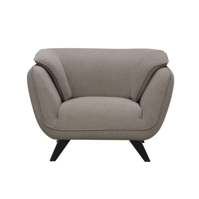 Chaise de salon Chaise d'appoint Chaise de lecture Chaise avec accoudoirs, Lin brun