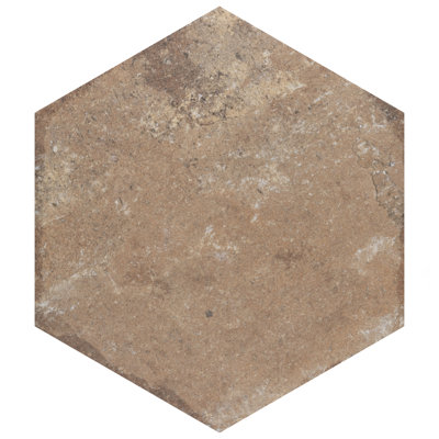 Brickyard Hex 8-1 / 2 po X 9-7 / 8 po Carreau de porcelaine rustique pour mur et plancher