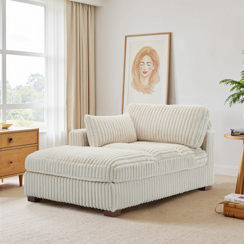 Bukvice Chaise Lounge, Left Hand Facing, White