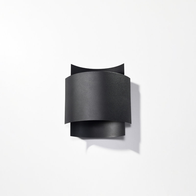 Steel Flush Mounted Sconce, Black