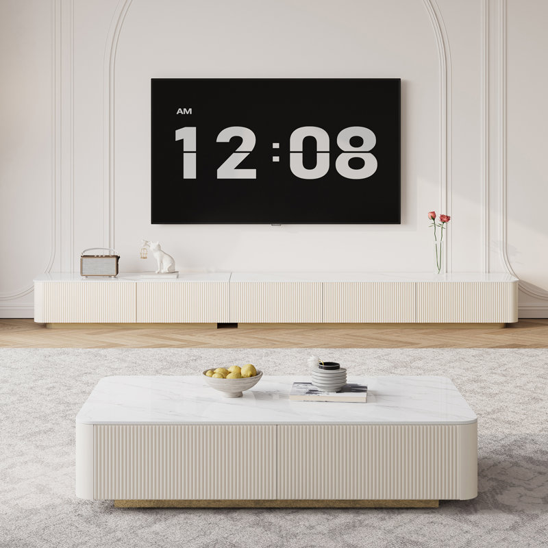 Meuble télé Composable, H 13,78 po x L 118 po x l 15,75 po