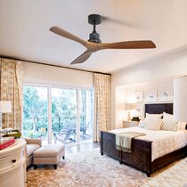 Ceiling fan Kisa Deluxe AB Rosewood / Walnut with lights, Home &  Commercial Heaters, Ventilation & Ceiling Fans