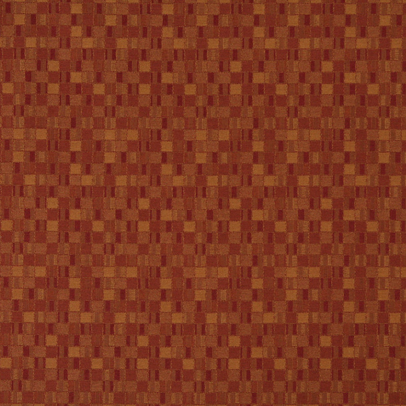 Tissu géométrique Contract, Rouille