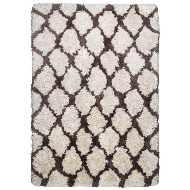 Flocatic Geometric Area Rug, Rectangular 70 x 140 cm
