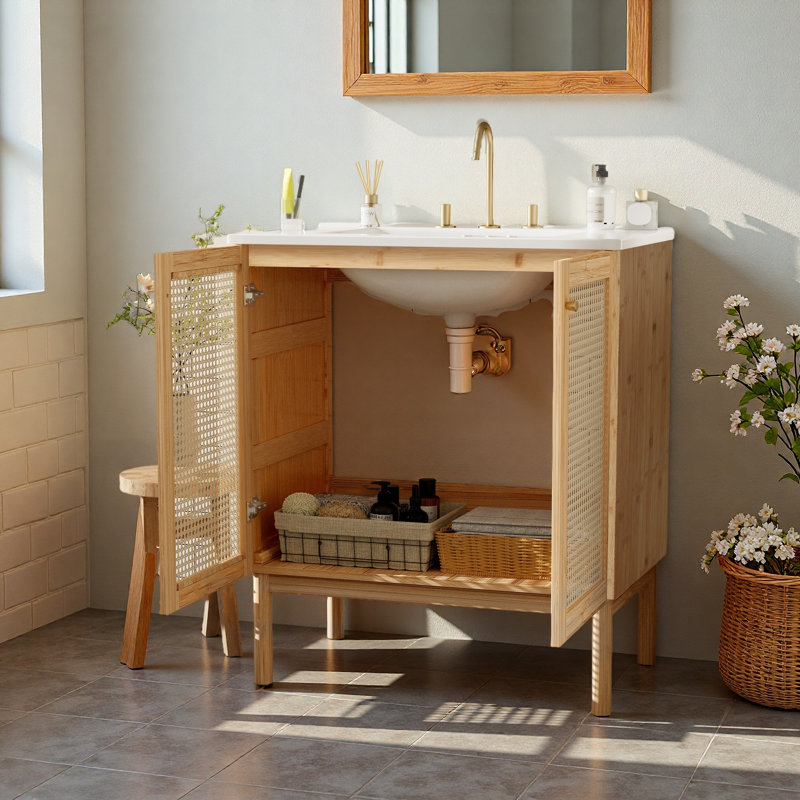 30-Inch Bathroom Vanity Crafted From Natural Materials