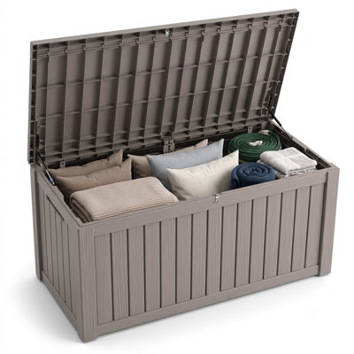 150 gallons PawsomePad Boîte de rangement en résine brun clair pour l'extérieur intérieur