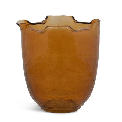 Fold Vase, Large, Amber