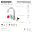 Kingston Brass Kaiser Two-Handle 3-Hole Deck Mount Widespread Bathroom Faucet with Brass Pop-Up Drain-31820152