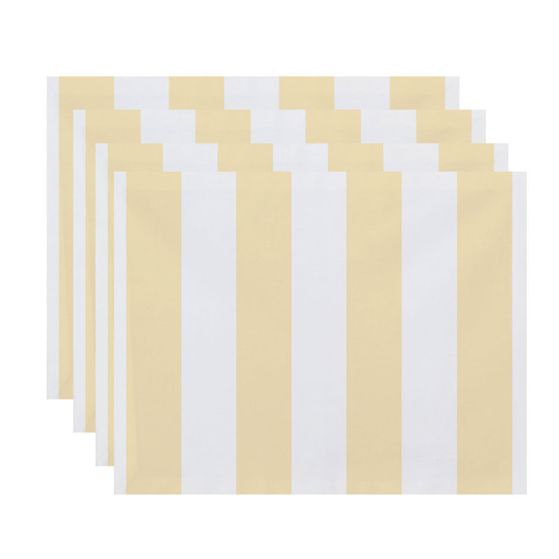 Ensemble de napperons 4 pièces Aksel, Jaune