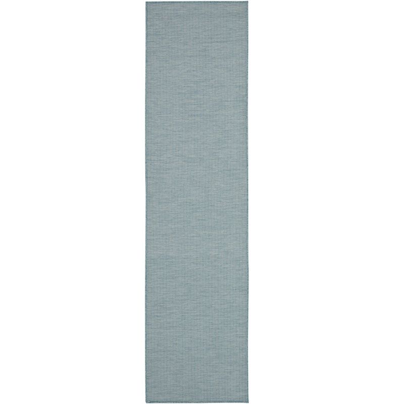 Tapis turquoise Mirvete, Tapis de couloir 2 pi 2 po x 8 pi