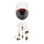 Grapevine Gold Vineyard Wine Charms