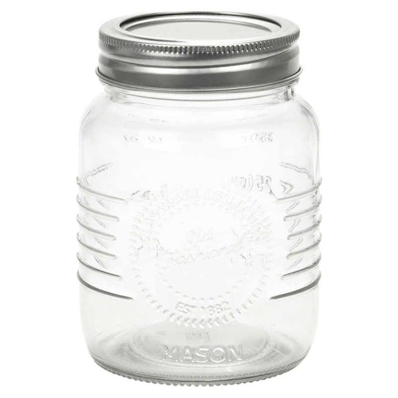 Glass Jar - Set of 2, 12.5cm H x 8cm W x 8cm D
