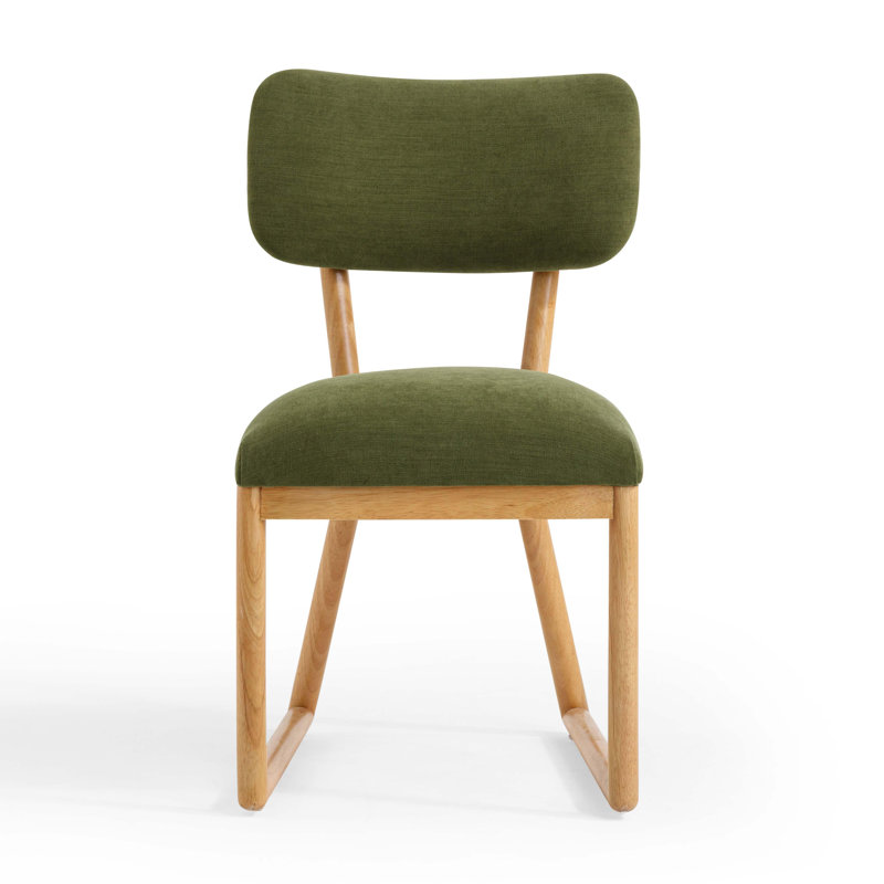 Green Performance Upcycled Fabric Dining Chair, Green