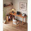 Bureau en L en bois massif avec armoires de rangement-1893107127